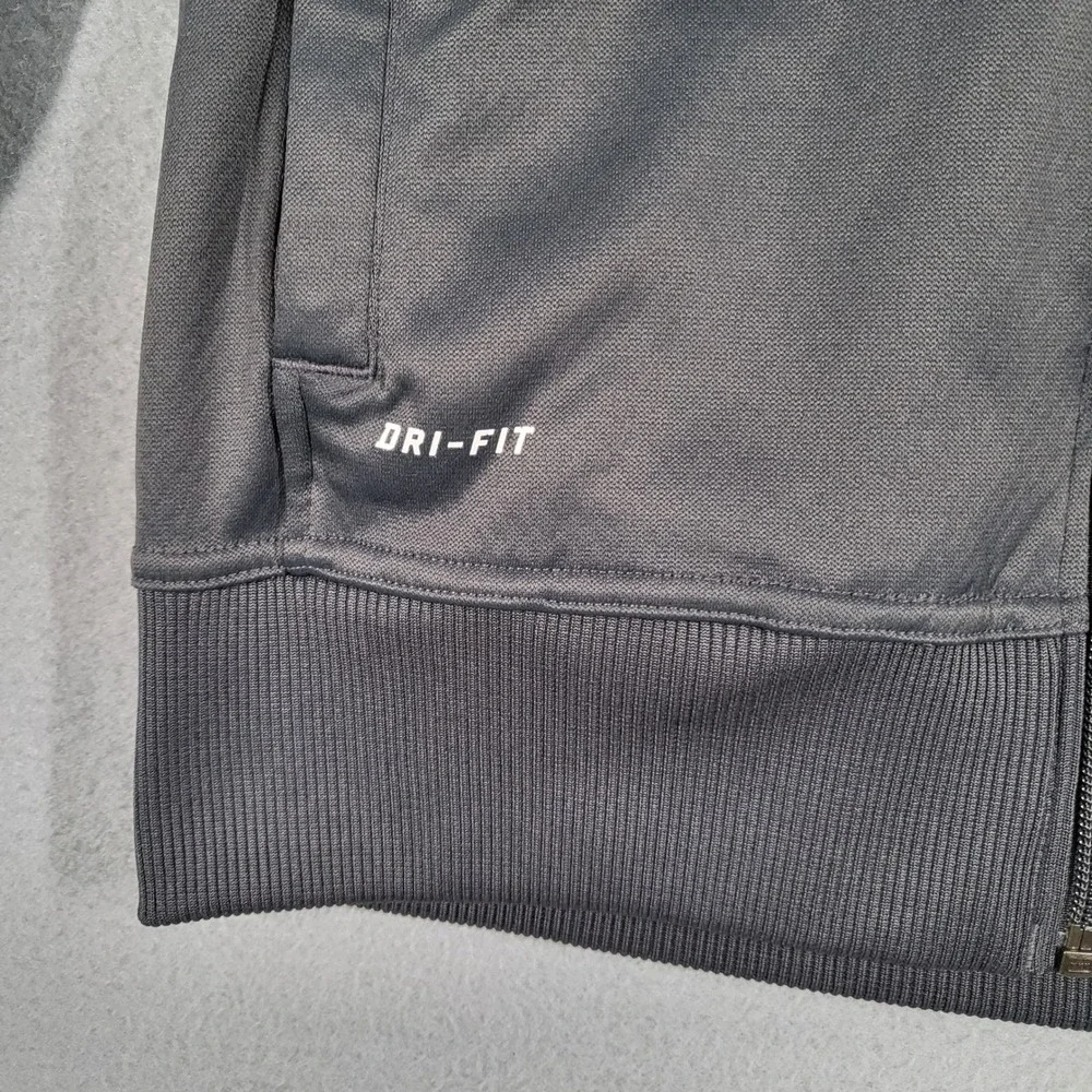 Nike Track Jacket Men's M‎ Gray Dri-Fit Full Zip Athletic Sportswear